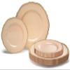 " OCCASIONS " 240 Plates Pack,(120 Guests) Heavyweight Premium Disposable Plastic Plates Set -120 x 10.25'' Dinner + 120 x 7.5'' Salad/Dessert (Rochelle Antique Rose and Gold) view 1