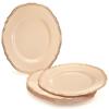 " OCCASIONS " 240 Plates Pack,(120 Guests) Heavyweight Premium Disposable Plastic Plates Set -120 x 10.25'' Dinner + 120 x 7.5'' Salad/Dessert (Rochelle Antique Rose and Gold) view 2