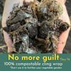 100% Compostable Plastic Wrap Dispenser With Cutter - Ikigaia - PLA/PBAT Cling Wrap With Slide Cutter - 11.8" x 656 feet - XXL For Less Delivery - Extra Thick Saran Wrap Dispenser - Food Wrap view 3