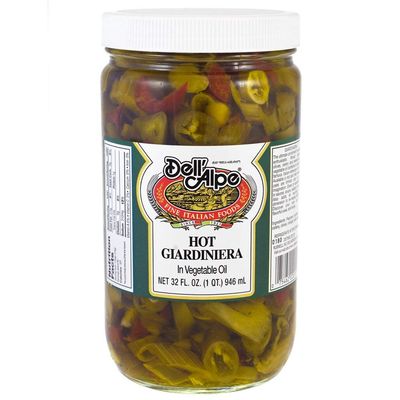 Dell'alpe Hot Giardiniera 32 oz - 10 PACK
