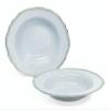 " OCCASIONS " 60 Plates Pack, Premium Heavyweight Disposable Wedding Party Plastic Bowls (10 oz Soup/Dessert Bowl, Rochelle Blue & Gold) view 1