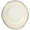 OCCASIONS 120 Plates Pack, Heavyweight Disposable Wedding Party Plastic Plates (7.5'' Appetizer/Dessert Plate, Rochelle Ivory & Gold) view 2