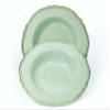 " OCCASIONS " 60 Plates Pack, Premium Heavyweight Disposable Wedding Party Plastic Bowls (10 oz Soup/Dessert Bowl, Rochelle Seafoam/Mint & Gold) view 2
