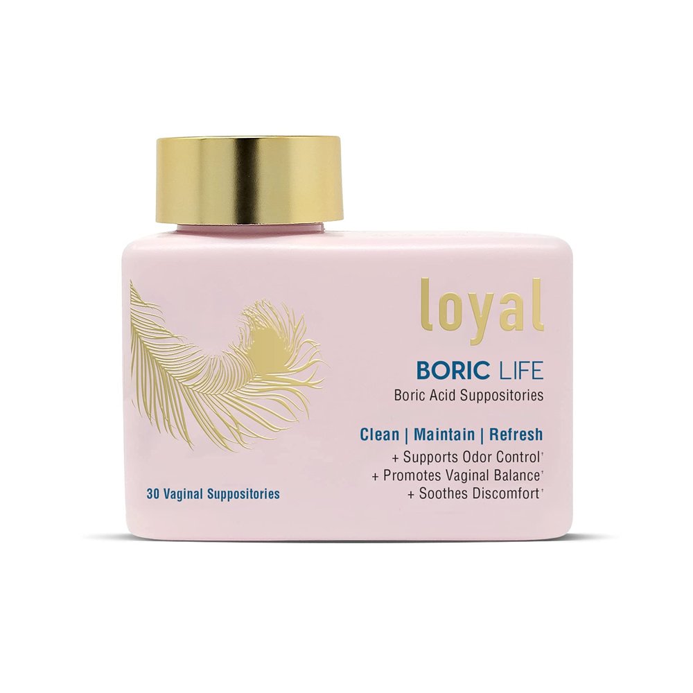 Loyal Boric Life - Boric Acid Suppositories - 600mg - Supports Odor Control - Promotes Balance - Soothes Discomfort - Made in USA - 30 Count