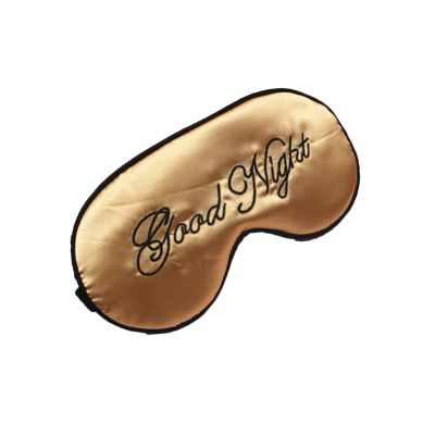 Silk Sleep Mask Eye Mask Blindfold, Adjustable Soft Blindfold Elastic Strap Night Eyeshade Travel Nap for Women Men 1PCS Golden