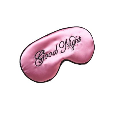 Silk Sleep Mask Eye Mask Blindfold, Adjustable Soft Blindfold Elastic Strap Night Eyeshade Travel Nap for Women Men 1PCS Pink