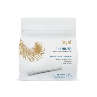 Loyal The Helper Suppository Applicators | Efficient | Compact | Comfortable | Fits Most Brands, Pills, Tablets and Boric Acid Suppositories (15-Pack)