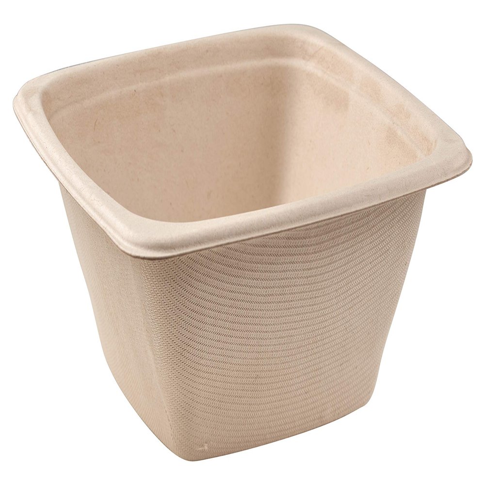 32 oz Eco Friendly Bowls Disposable Compostable Container - Square Bowl Tree Free Sugarcane Bagasse Meal Prep Bento Boxes Take Out Catering Microwavable Deep Container by EcoQuality (300)