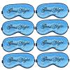 Silk Sleep Mask Eye Mask Blindfold, Adjustable Soft Blindfold Elastic Strap Night Eyeshade Travel Nap for Women Men 8PCS Blue view 1