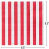 Red & White Striped Luncheon Napkins - 16 Pieces view 3