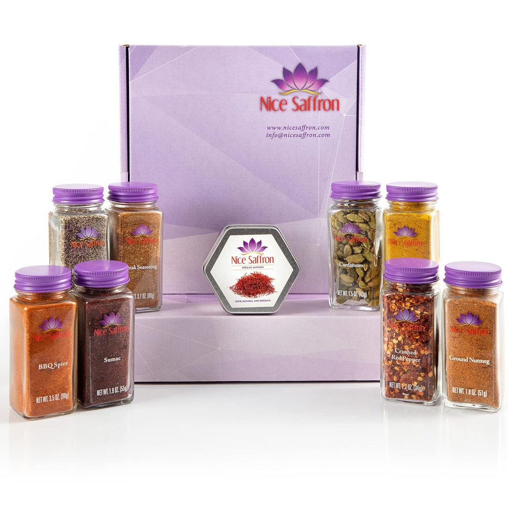 6 Pack Spices & Saffron Cooking Gift Set Mediterranean Herbs & Spices Mix