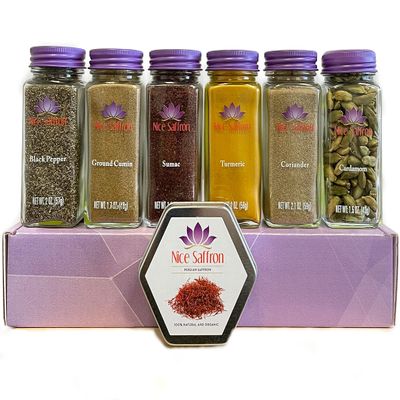 6 Pack Spices & Saffron Cooking Gift Set (Middle Eastern)