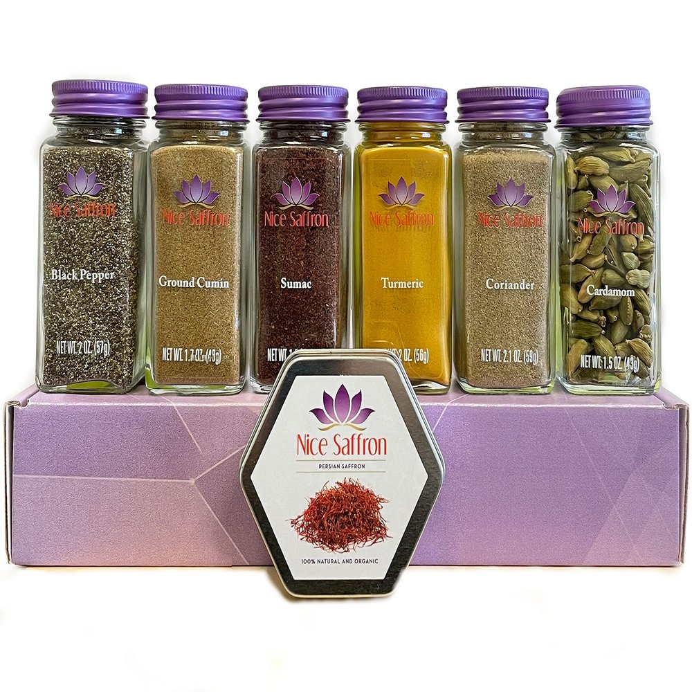6 Pack Spices & Saffron Cooking Gift Set (Middle Eastern)