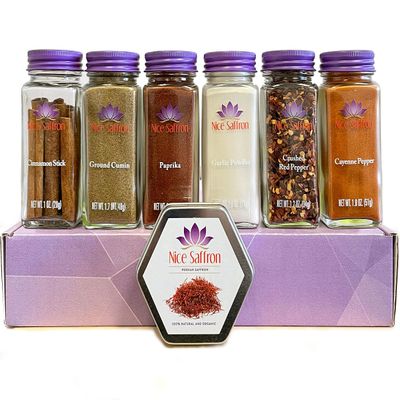 6 Pack Spices & Saffron Cooking Gift Set (Latin American)