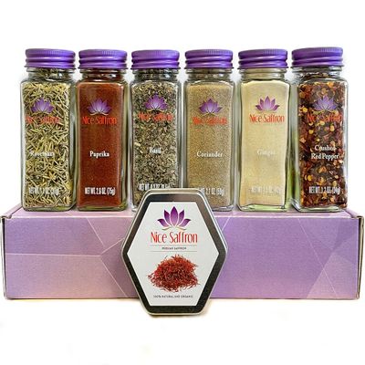6 Pack Spices & Saffron Cooking Gift Set (British)