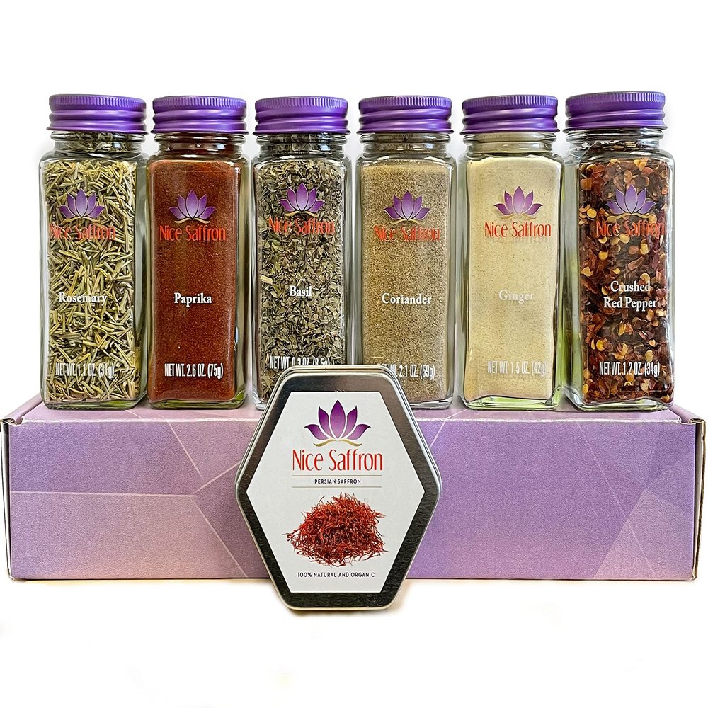 6 Pack Spices & Saffron Cooking Gift Set (British)