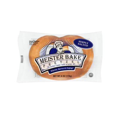 Meister Bake Salted Pretzels, 6 oz. (Case of 48)