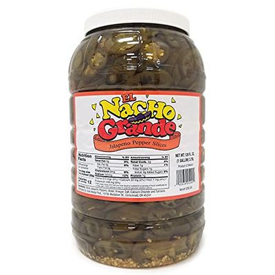 El Nacho Grande Jalapeno Pepper Slices, 1 gallon (Case of 4)