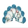 Lilind 7 Pack Thong Pantyliners on Blue Flowers, Reusable Organic Cloth, Washable Menstrual Pads, Zero Waste 100% Cotton view 1