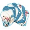 Lilind 7 Pack Thong Pantyliners on Blue Flowers, Reusable Organic Cloth, Washable Menstrual Pads, Zero Waste 100% Cotton view 3