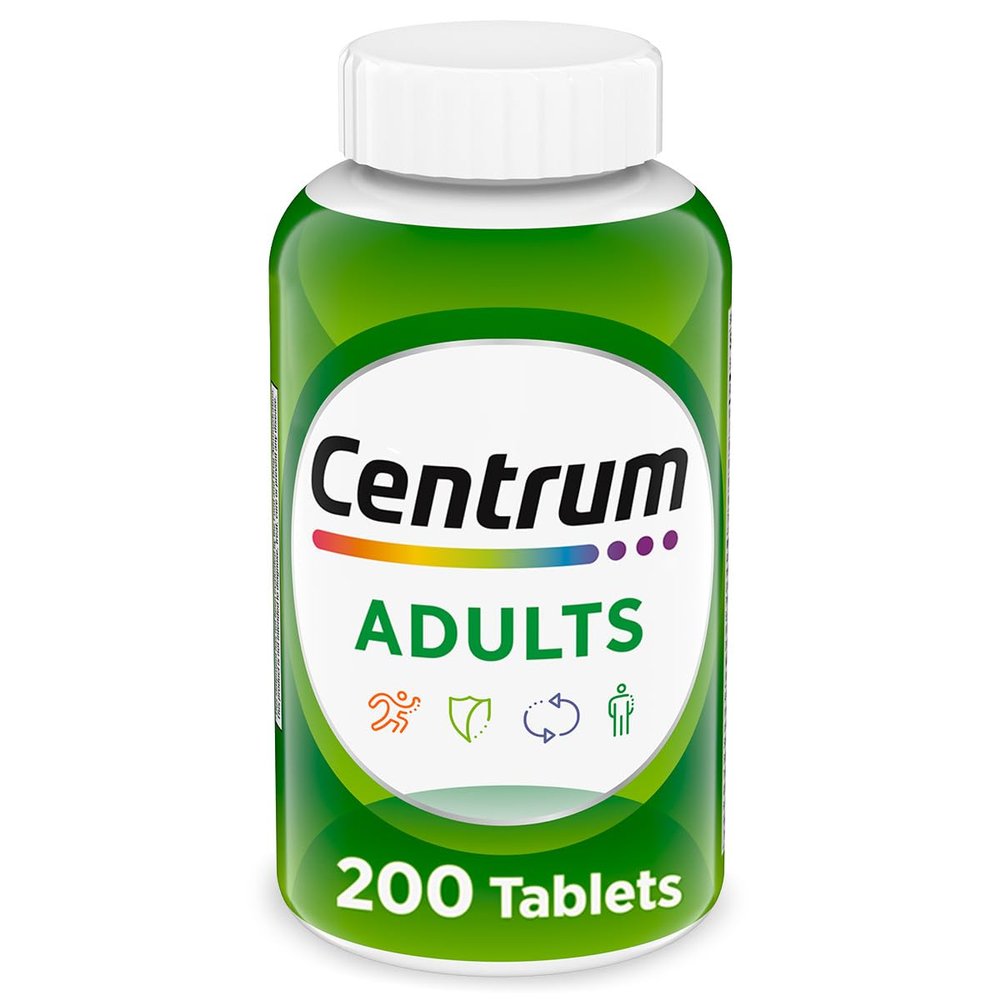 Centrum Adult Multivitamin/Multimineral Supplement with Antioxidants, Zinc, Vitamin D3 and B Vitamins, Gluten Free, Non-GMO Ingredients - 200 Count