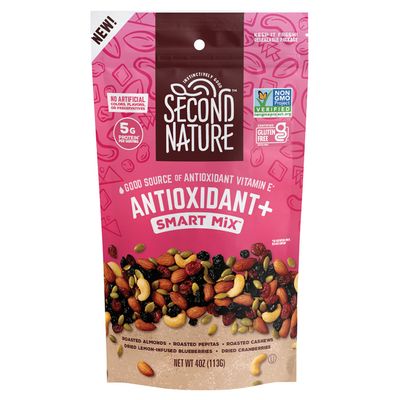 Second Nature Antioxidant+ Smart Snack Mix - 4 oz Individual Snack Packs (Pack of 6), Certified Gluten-Free Snack, Ideal for Travel Snacks
