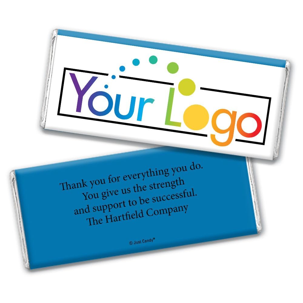 252ct Promotional Products Add Your Logo Candy Chocolate Bar (250 Pack) - Royal Blue Tradeshow Giveaways