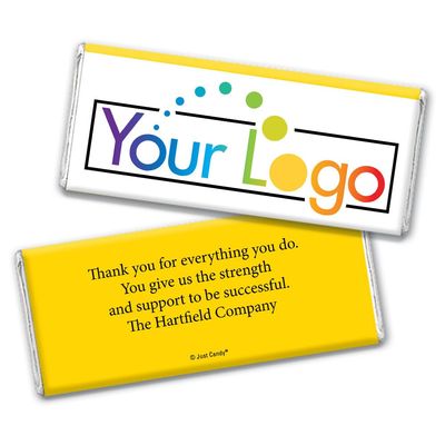 252ct Promotional Products Add Your Logo Candy Chocolate Bar (250 Pack) - Yellow Tradeshow Giveaways