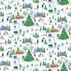 Jillson Roberts Christmas Gift Wrap, Christmas Village (6 Jumbo Rolls 10 feet x 30 inches) view 1
