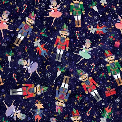 Jillson Roberts Christmas Gift Wrap, Nutcracker Ballet (6 Jumbo Rolls 10 feet x 30 inches)