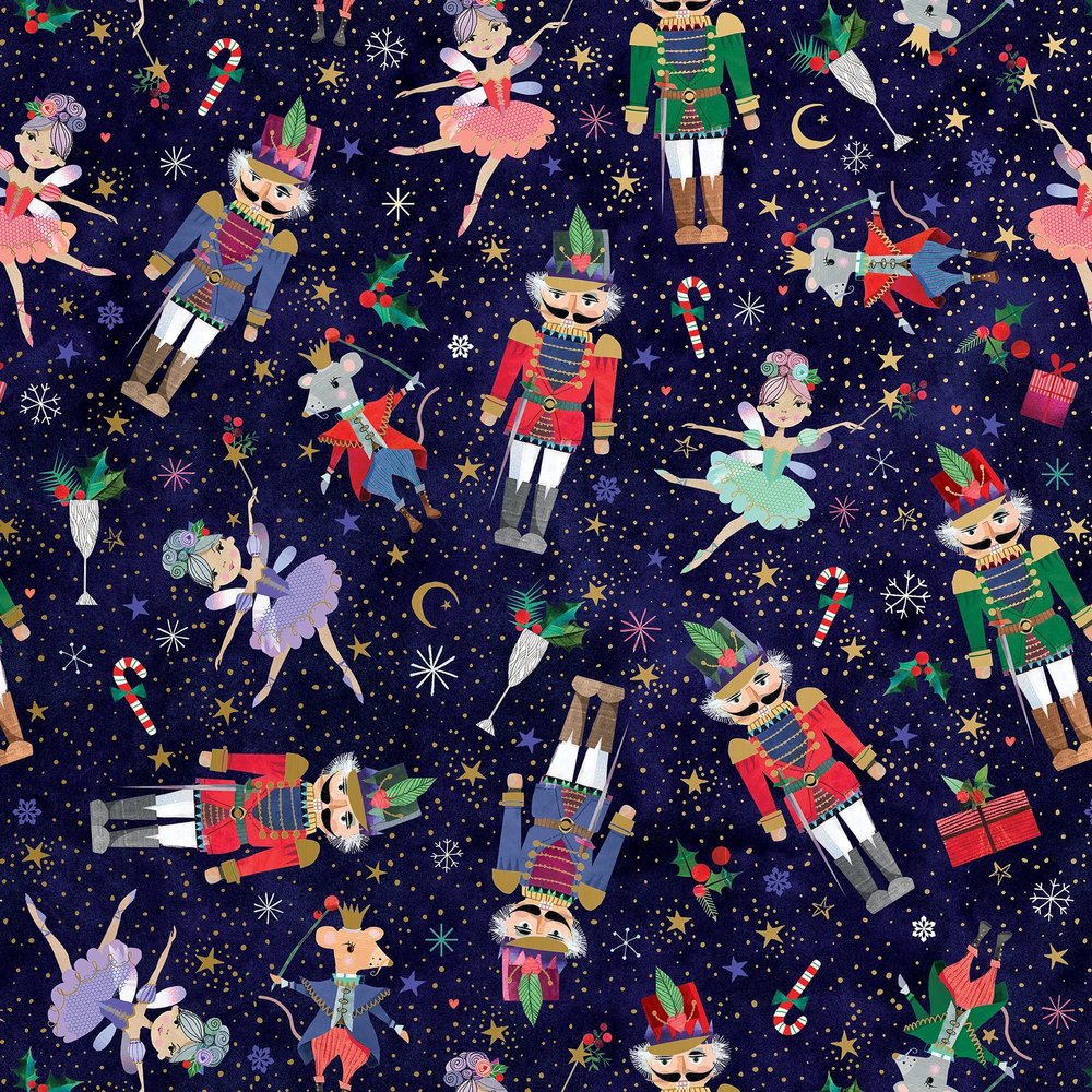 Jillson Roberts Christmas Gift Wrap, Nutcracker Ballet (6 Jumbo Rolls 10 feet x 30 inches)
