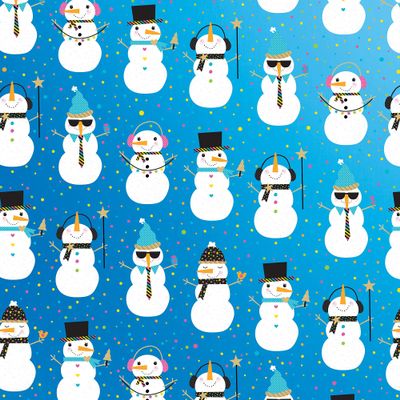Jillson Roberts Christmas Gift Wrap, Snowman Party (6 Jumbo Rolls 10 feet x 30 inches)