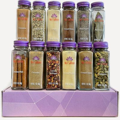 12 Pack Indian Culinary Chef's Spice Seasoning Set Collection