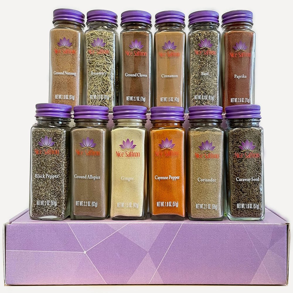 12 Pack British Culinary Chef's Spice Seasoning Set Collection
