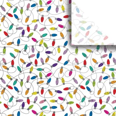 Jillson Roberts 20" x 30" Printed Christmas Gift Tissue, Lights (24 Folded Sheets)