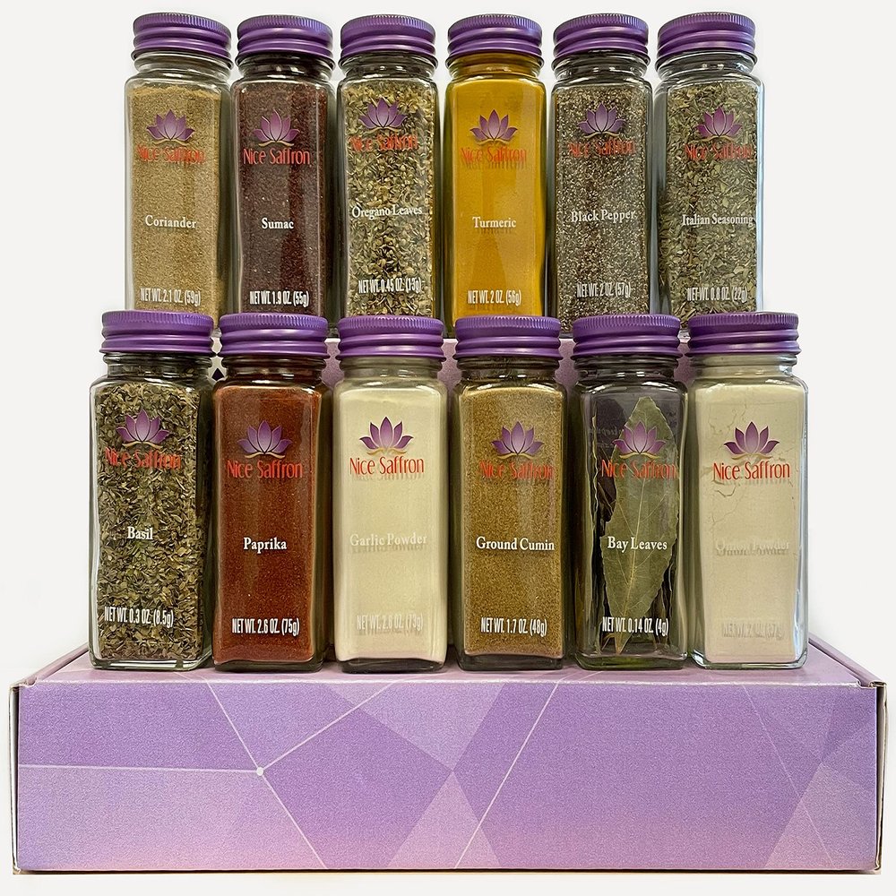 12 Pack Mediterranean Culinary Chef's Spice Seasoning Set Collection