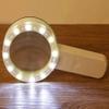 10x90mm Handheld Magnifying Glass with 12LED with UV Counterfeit Light for Reading Magnifying Glass Antiques Appreciation Jewelry view 3