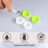 Aoutrow 16 Pack Mini Contact Lens Case Set, Colorful Bulk Box Holder view 3