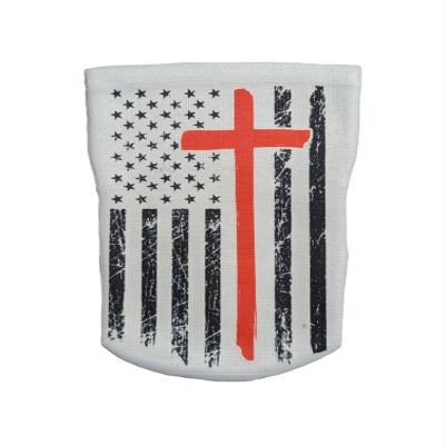 Amputee Sock "American Flag with Cross V1" 3ply Stump Sock