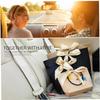 10pcs Gift Packaging Box Kraft Paper Favors Bags with Gold Handle Guests for Baby Shower Birthday Wedding Party Decoration Black view 3