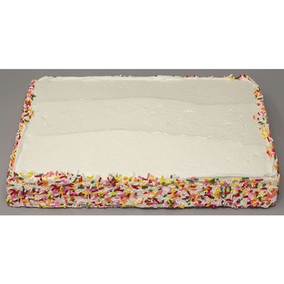 Love and Quiches 1/4 Sheet Special Occasion White Cake, 2.5 pound - 1 each.