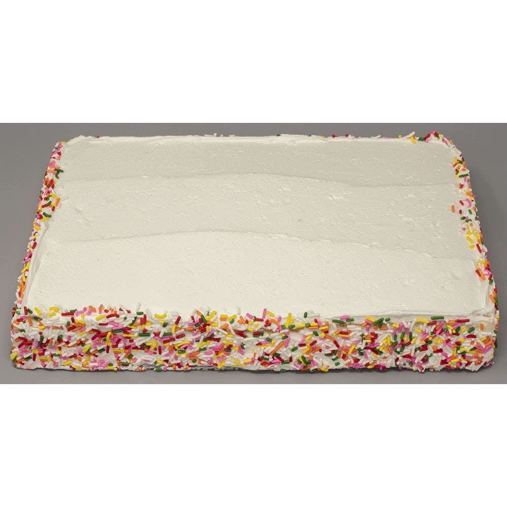 Love and Quiches 1/4 Sheet Special Occasion White Cake, 2.5 pound - 1 each.