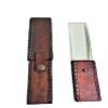 AI Leather Knife Shape Magnifier Table Magnifying Glass Vintage Style Antique Brown Leather view 1