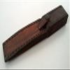 AI Leather Knife Shape Magnifier Table Magnifying Glass Vintage Style Antique Brown Leather view 3