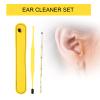 2 Pcs Ear Pick Earwax Removal Kit, Ear Cleaning Tool Set Spring Soft Ear Brush Ear Spoon with Storage Bag Ear Cleaner Set for Cleaning Ear Canal Dirt(#2) view 2
