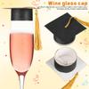 10pcs Mini Graduation Caps Graduation Hat Wine Bottle Covers Cupcake Toppers Hats Decoration for view 2