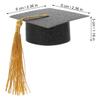 10pcs Mini Graduation Caps Graduation Hat Wine Bottle Covers Cupcake Toppers Hats Decoration for view 4
