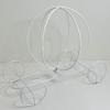 12 Inch White Wire Metal Pumpkin Carriage Centerpiece view 1