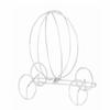 12 Inch White Wire Metal Pumpkin Carriage Centerpiece view 3