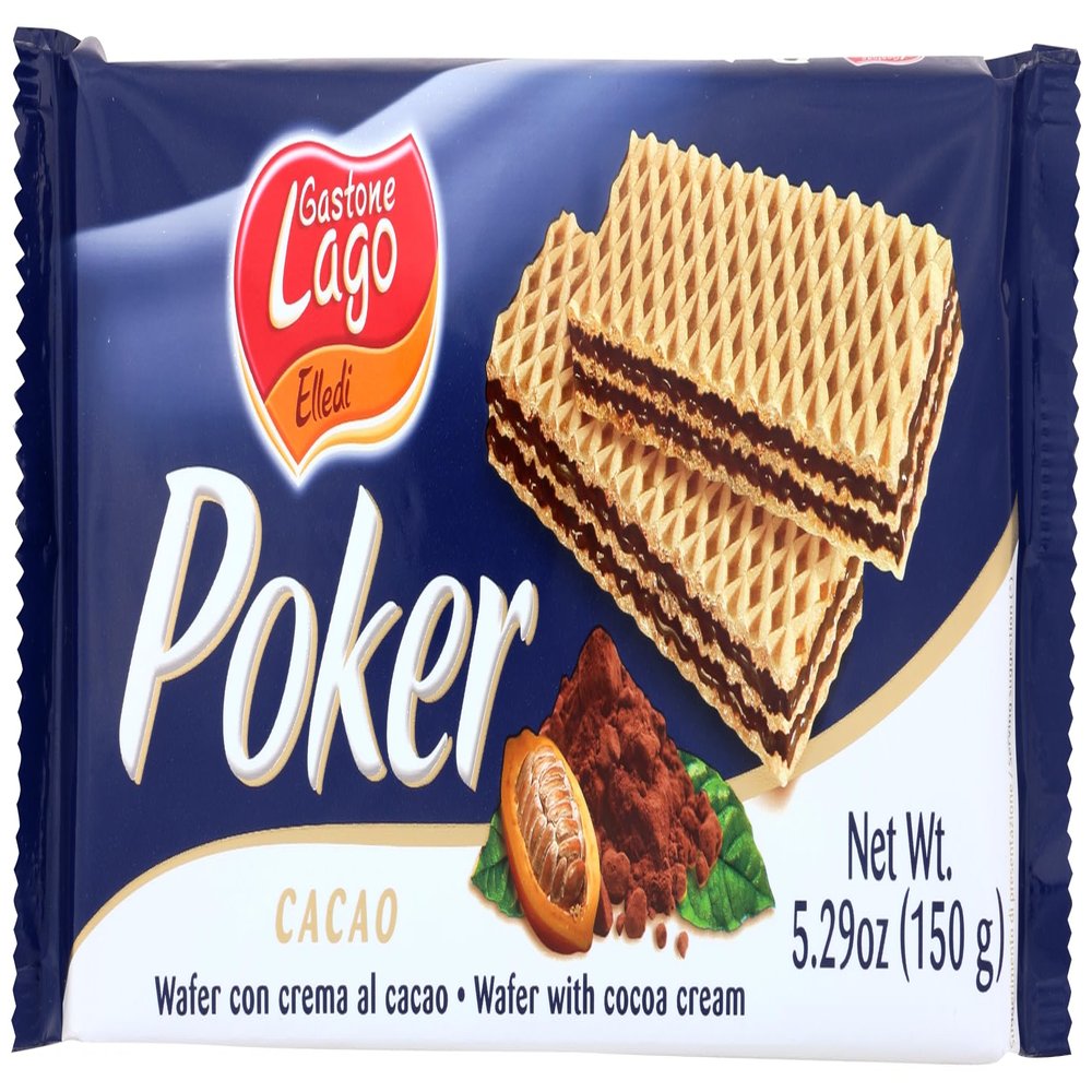GASTONE LAGO: Cookie Cocoa Cream Wafer Poker, 5.29 oz
